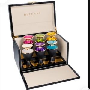 Bulgari La Gemme 6 fragrance collection lacquer box